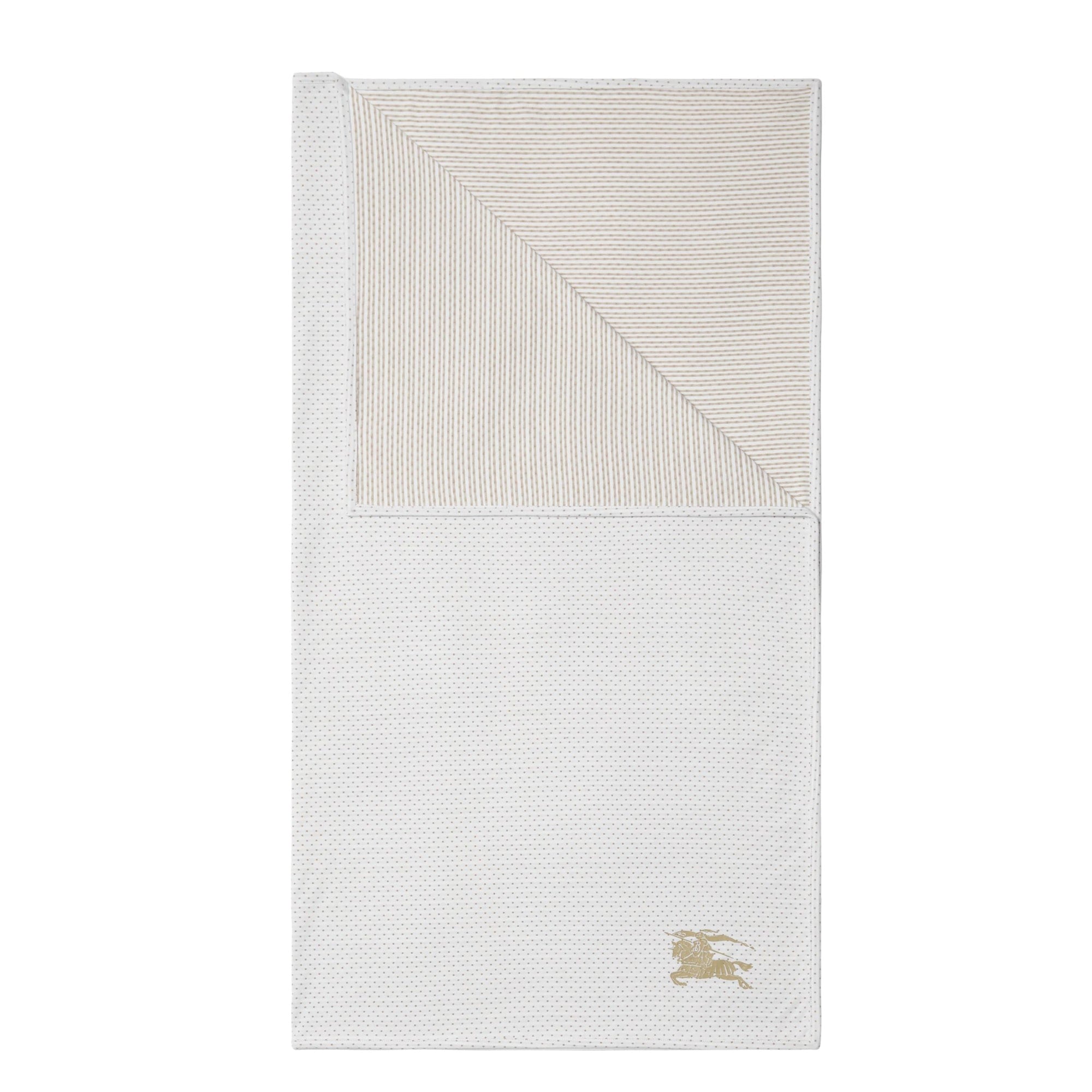 Couverture bébé en coton à pois - Archive Beige