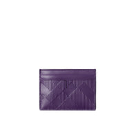 Porte-cartes à motif check en cuir - Royal