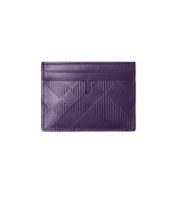 Porte-cartes à motif check en cuir - Royal