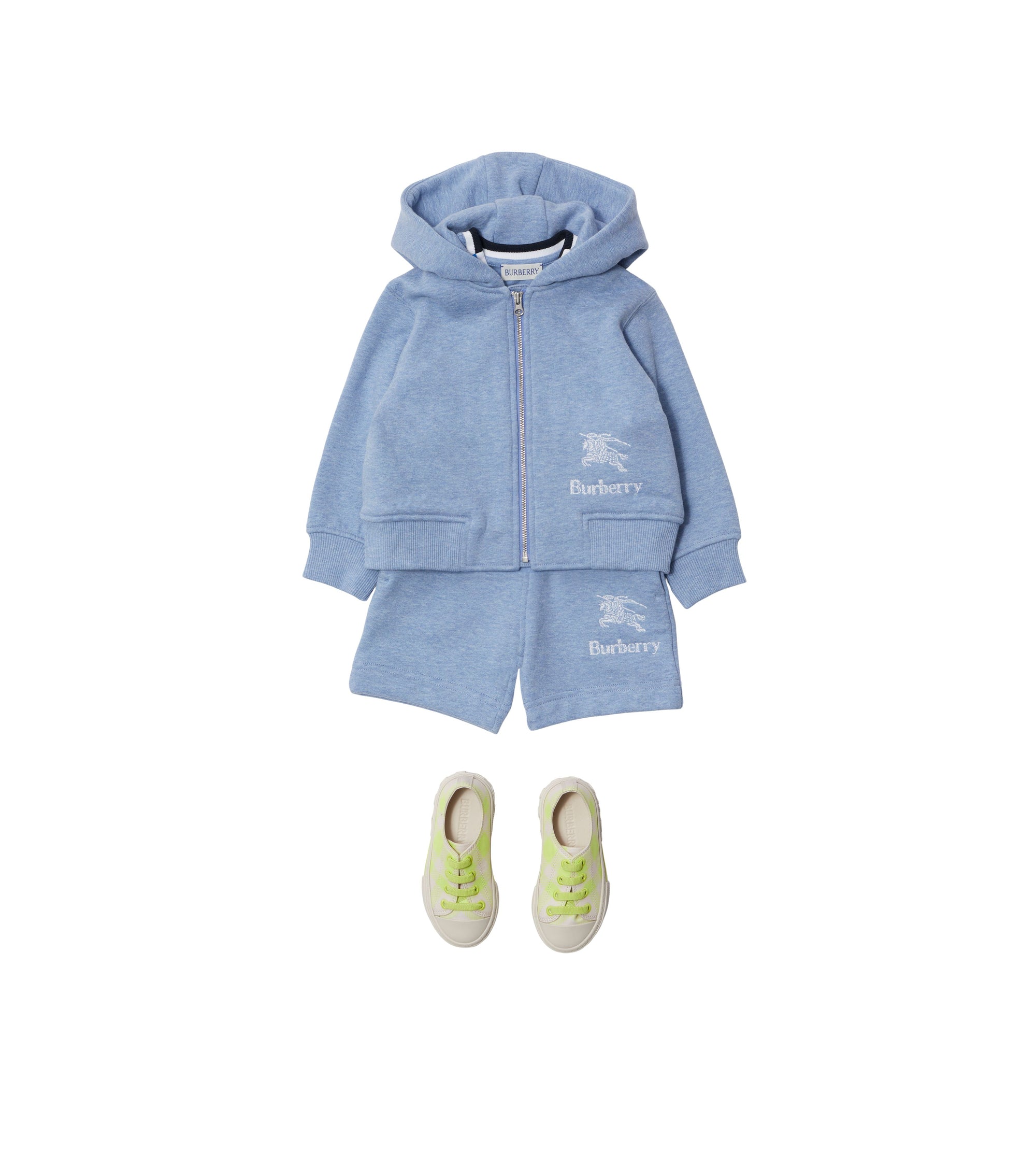 Sweat à capuche zippé - Light Blue Melange