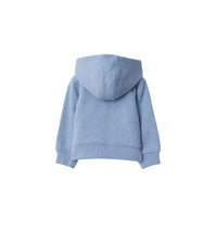 Sweat à capuche zippé - Light Blue Melange