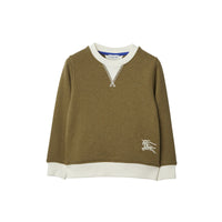 Sweat en coton bicolore - Dark Khaki Green Melange
