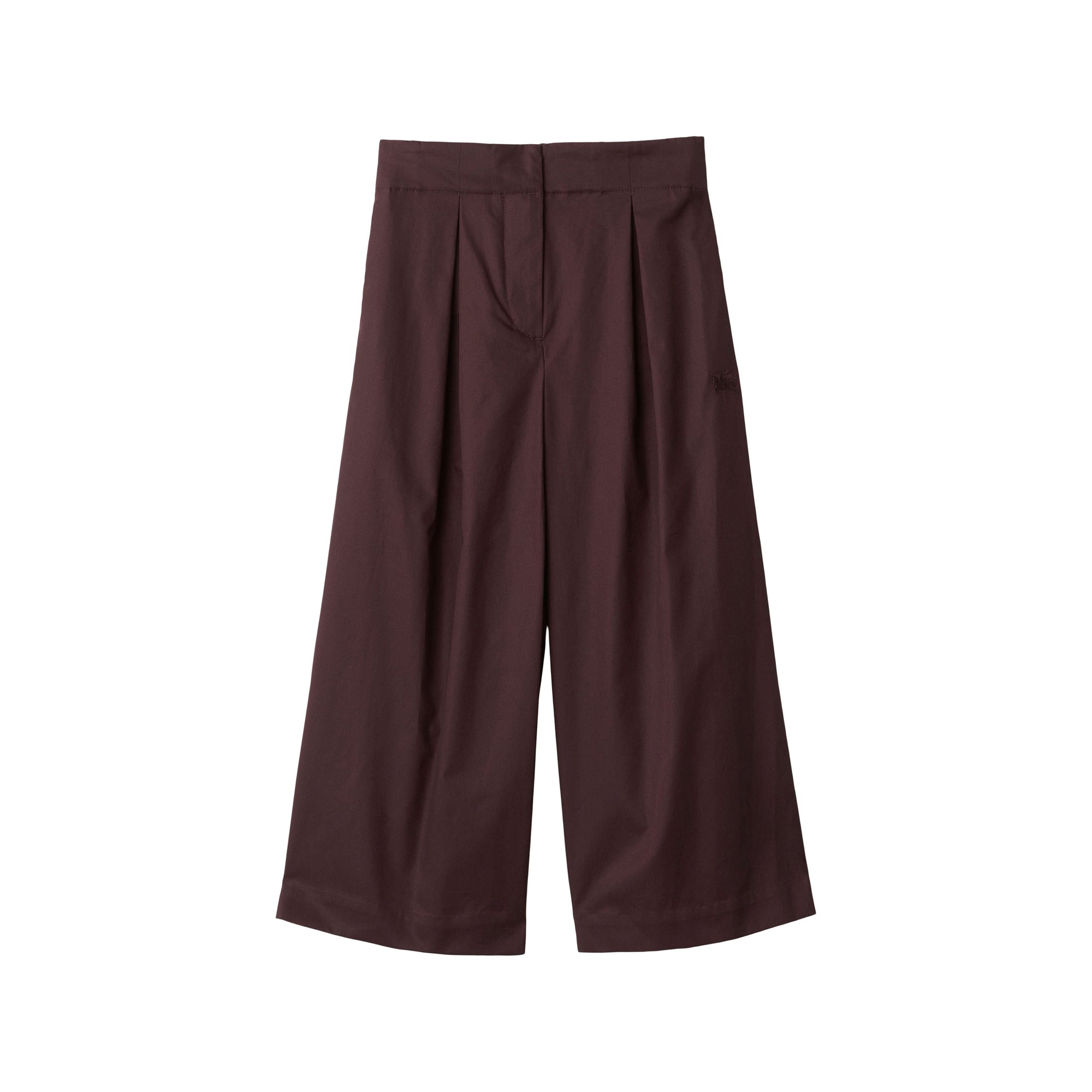 Pantalon à plis en coton - Deep Mahogany