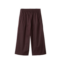 Pantalon à plis en coton - Deep Mahogany