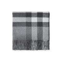 Couverture en cachemire à motif check - Grey