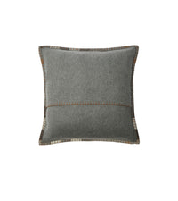 Coussin en cachemire à motif check - Grey