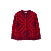 Cardigan en laine et cachemire à motif check - Rple Check