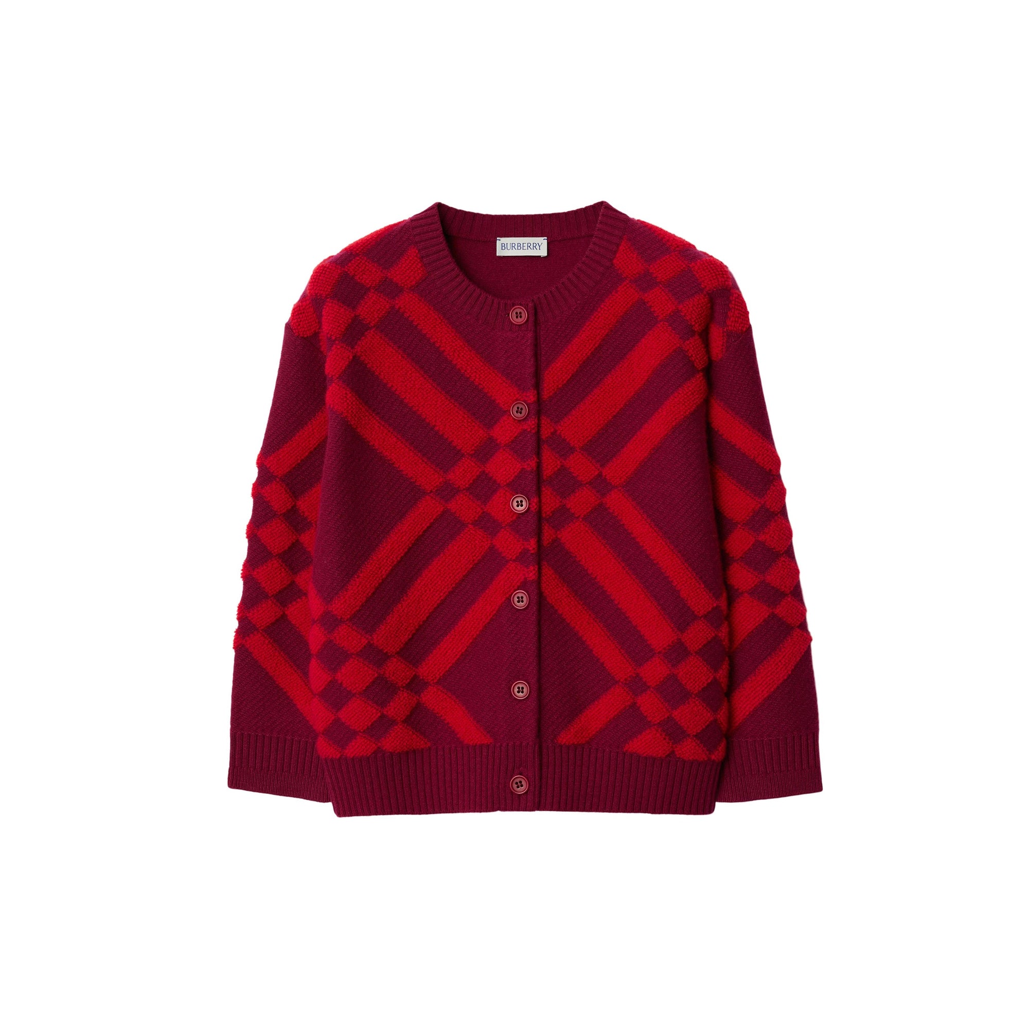 Cardigan en laine et cachemire à motif check - Rple Check