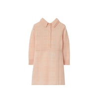 Robe en laine mélangée à motif check - Coral Rose