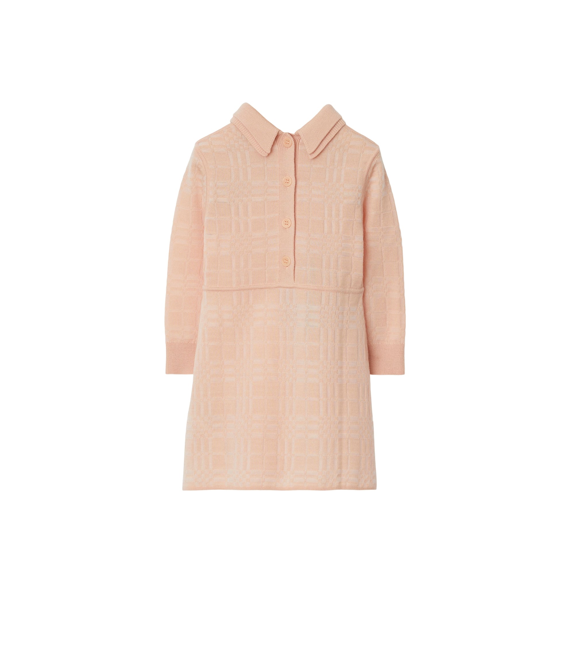 Robe en laine mélangée à motif check - Coral Rose