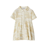 Robe en coton à motif cavalier - Pale Cream