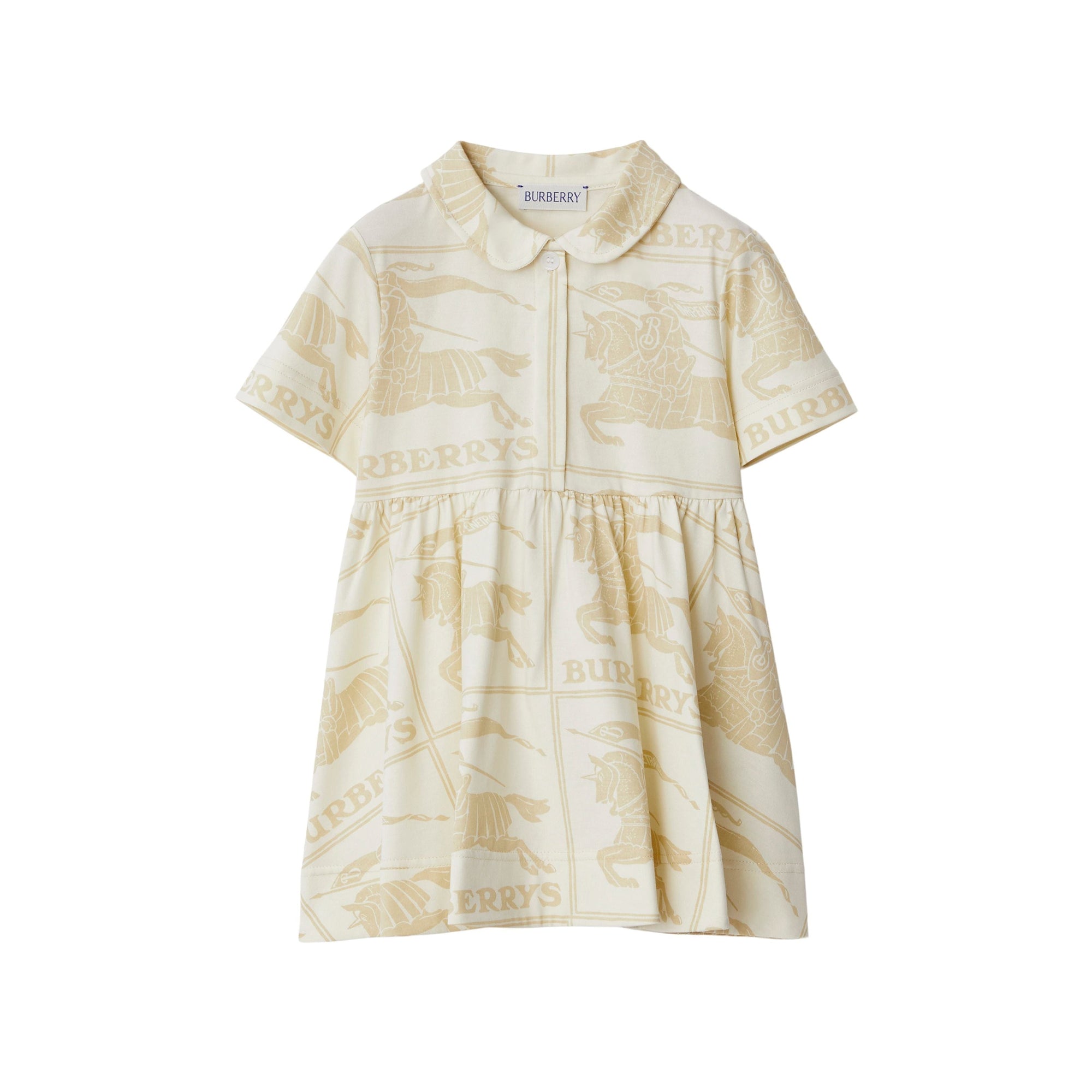 Robe en coton à motif cavalier - Pale Cream