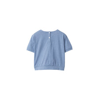T-shirt en coton - Light Blue Melange