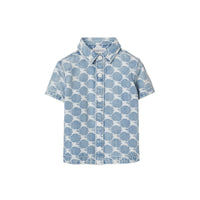 Chemise en denim à motif cavalier - Pale Blue