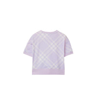 T-shirt en coton à motif check - Pastel Lilac Check