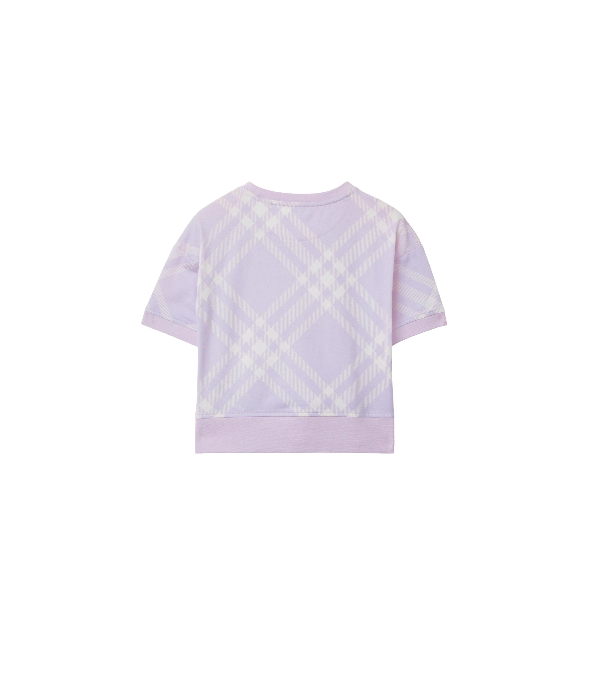 T-shirt en coton à motif check - Pastel Lilac Check