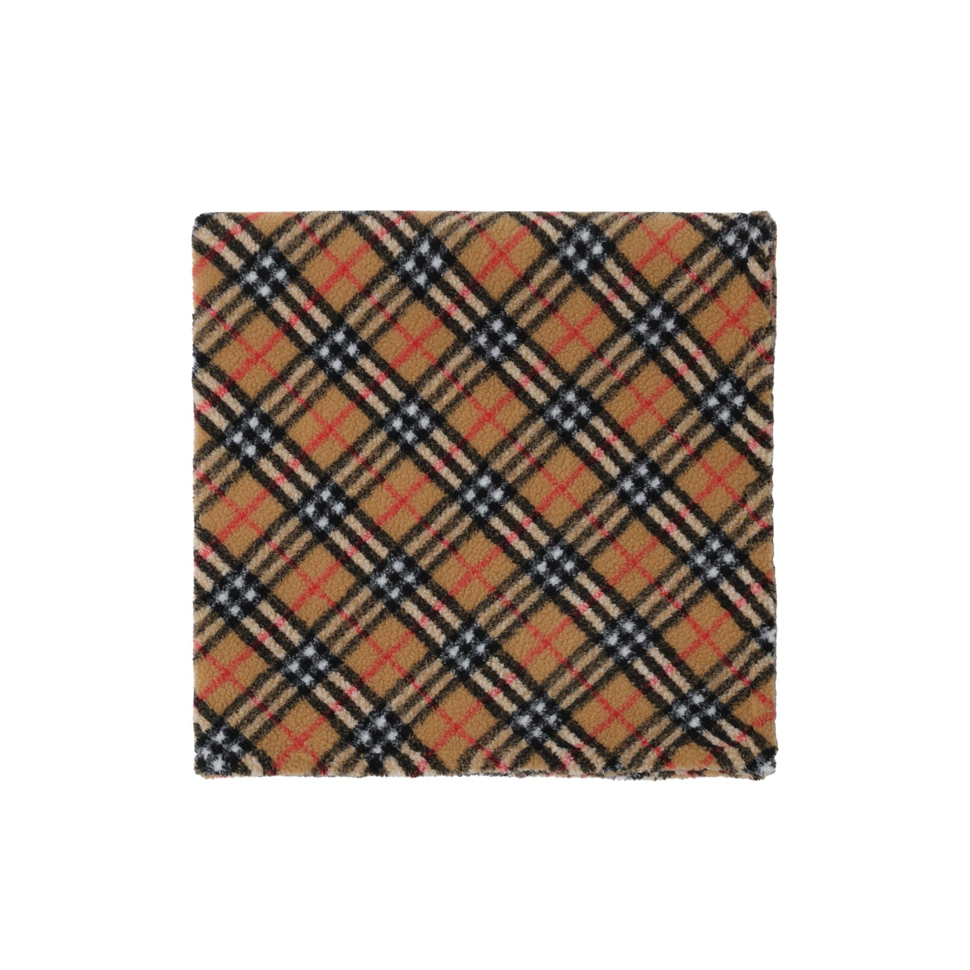 Couverture polaire à carreaux pour bébé - Archive Beige Check