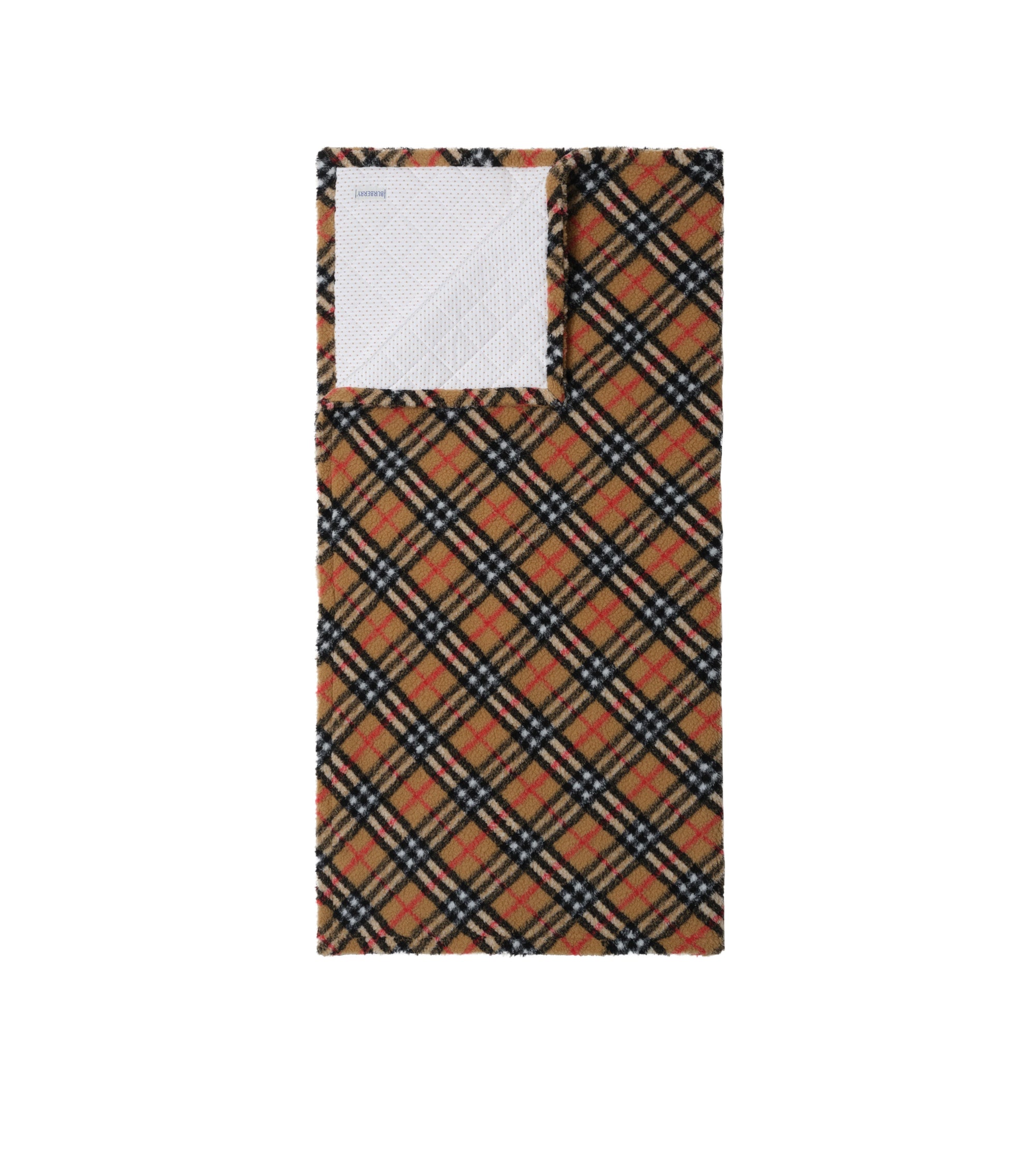 Couverture polaire à carreaux pour bébé - Archive Beige Check