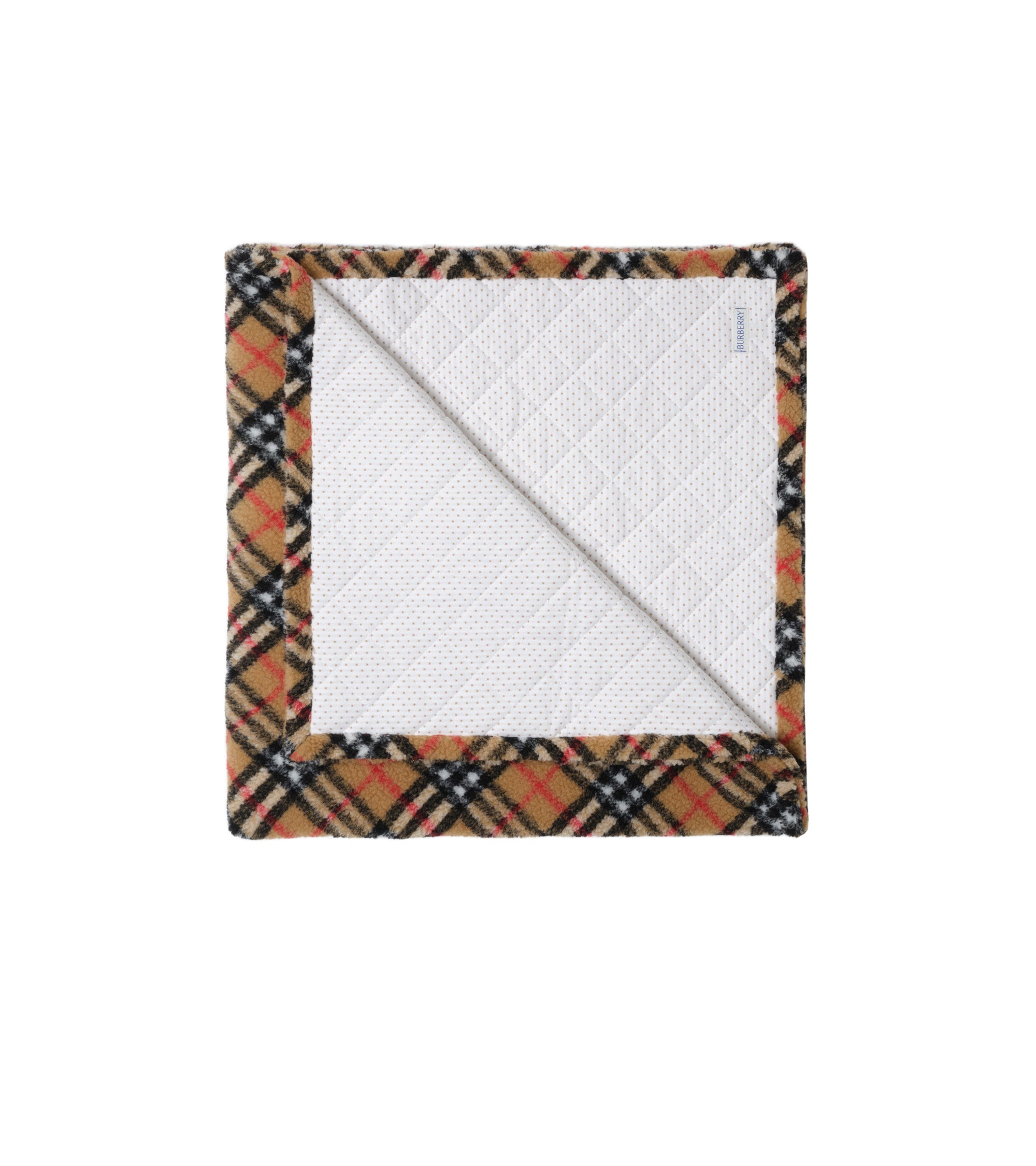 Couverture polaire à carreaux pour bébé - Archive Beige Check