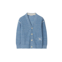 Cardigan en lin et coton - Light Blue Melange