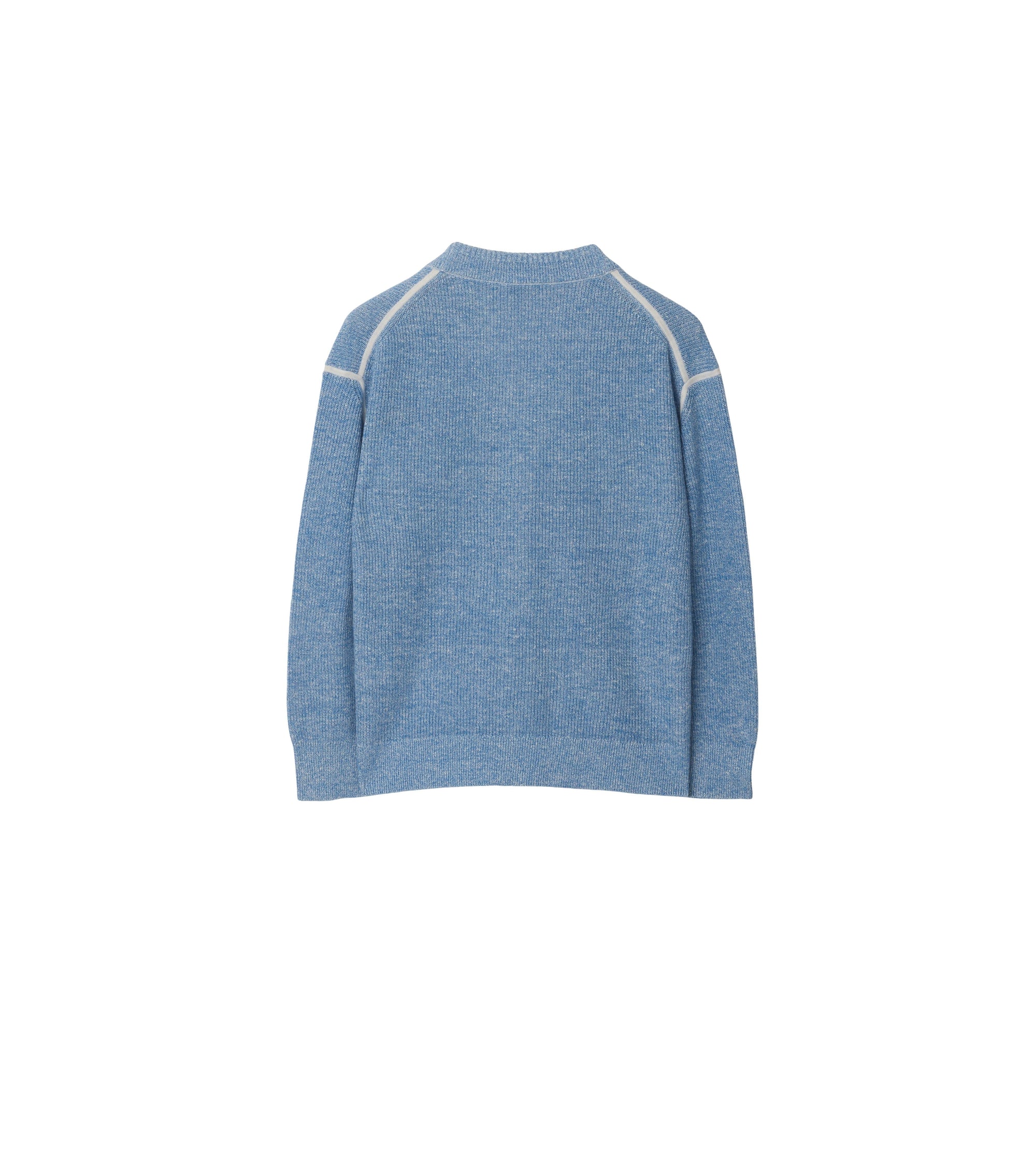 Cardigan en lin et coton - Light Blue Melange
