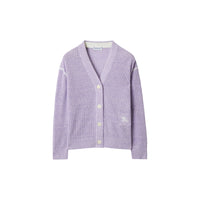 Cardigan en lin et coton - Purple Melange