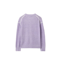 Cardigan en lin et coton - Purple Melange
