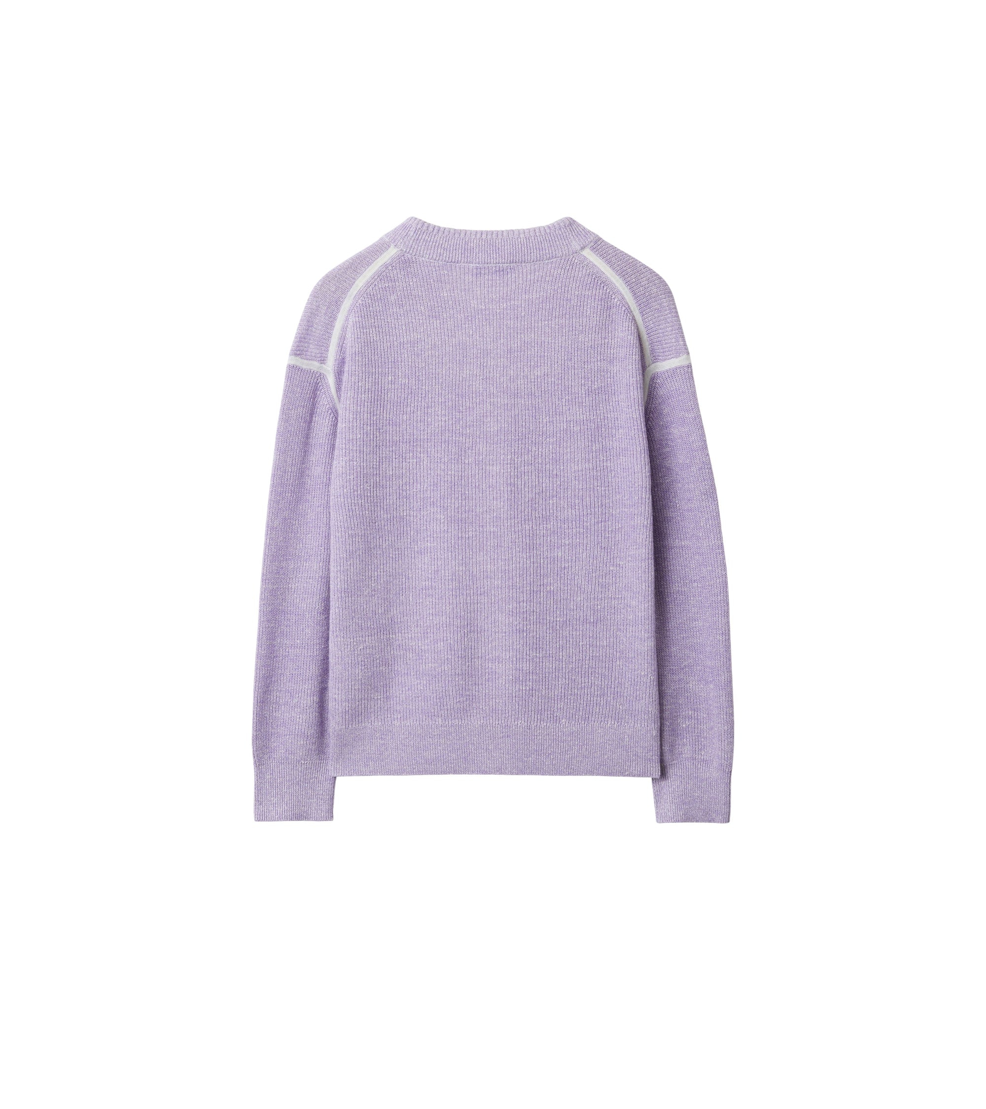 Cardigan en lin et coton - Purple Melange