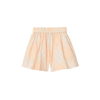 Short en coton à motif check - Pastel Peach Check