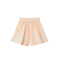 Short en coton à motif check - Pastel Peach Check