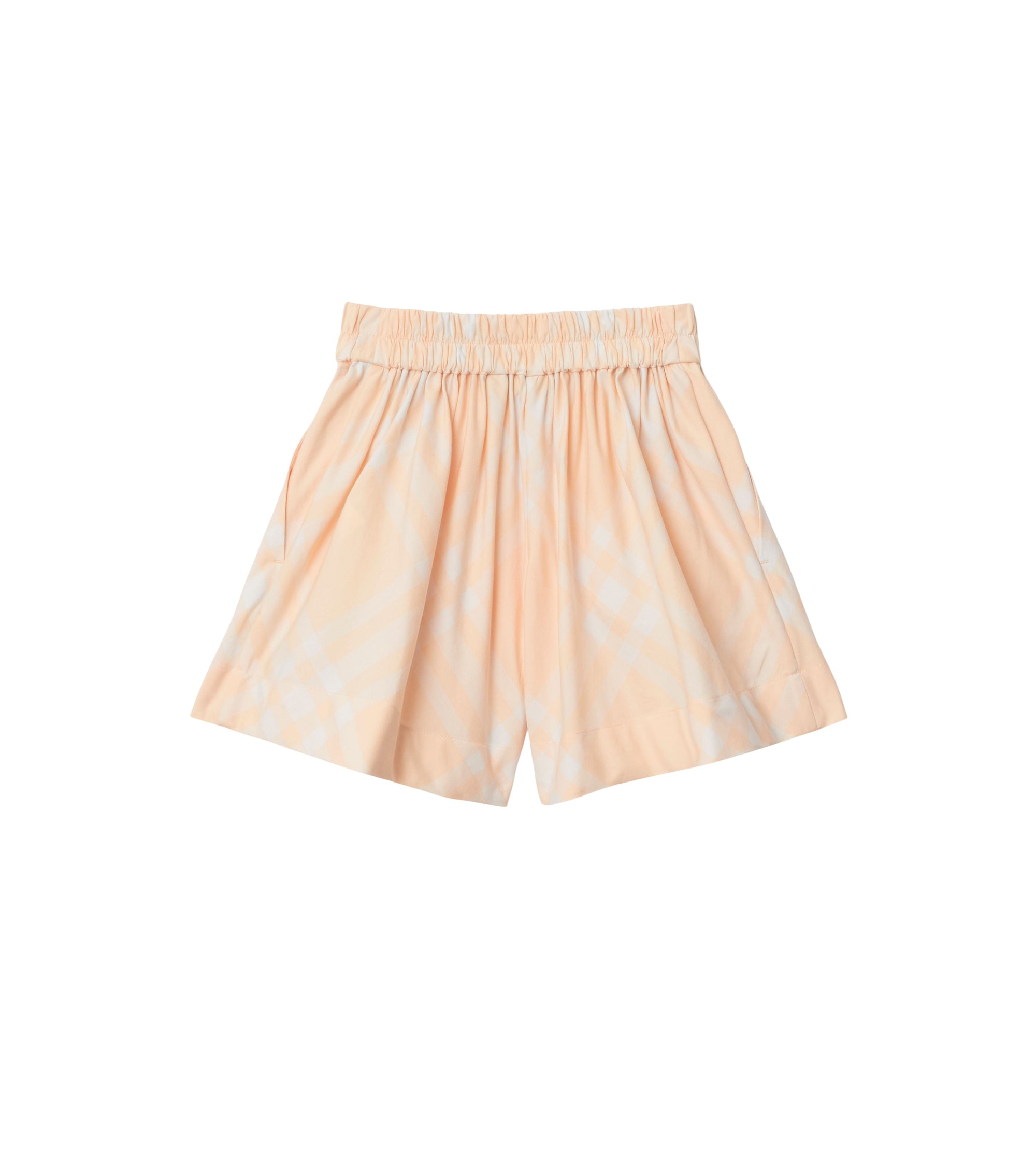 Short en coton à motif check - Pastel Peach Check