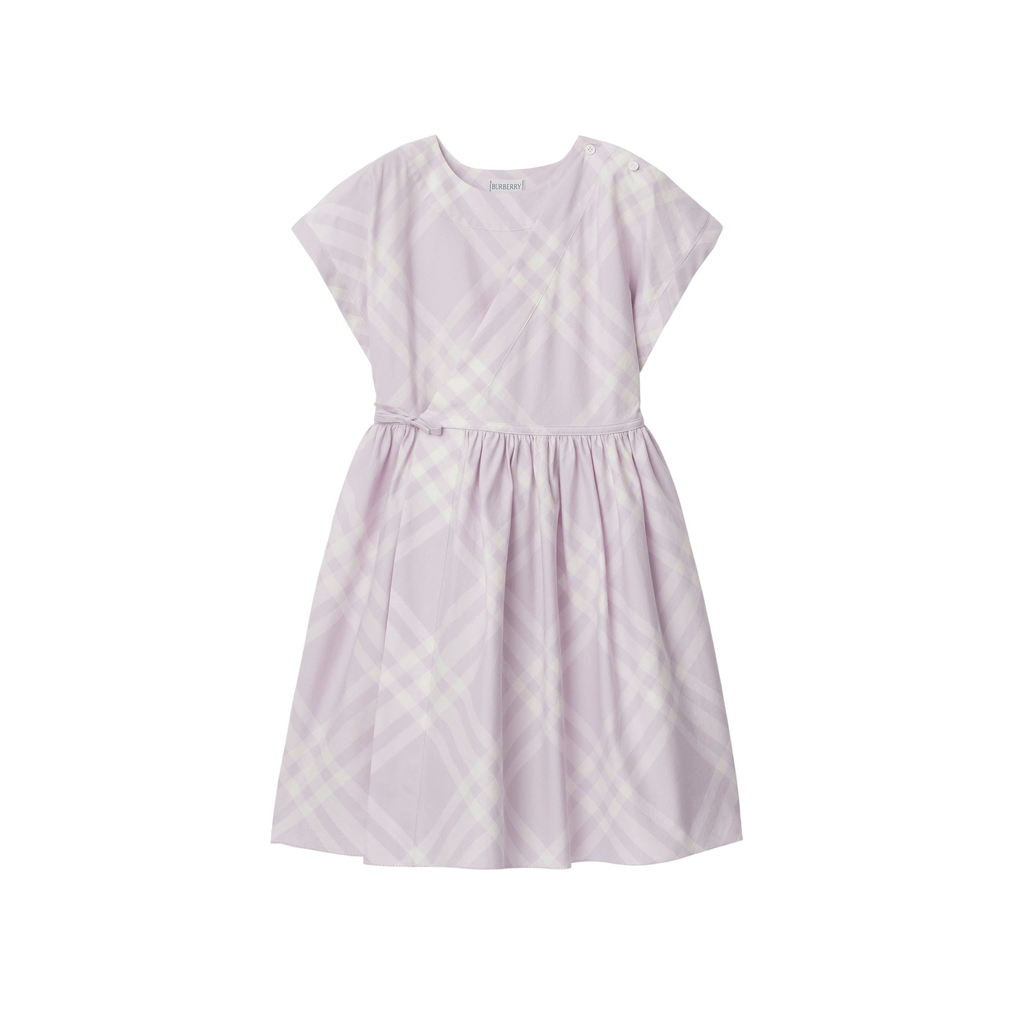 Robe en coton à motif check - Pastel Lilac Check