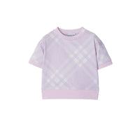 T-shirt en coton à motif check - Pastel Lilac Check