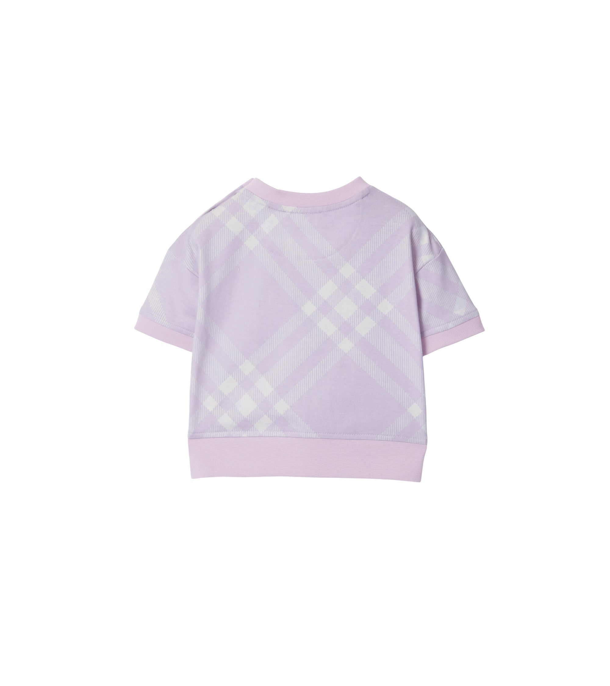 T-shirt en coton à motif check - Pastel Lilac Check