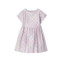 Robe en coton à motif check - Pastel Lilac Check