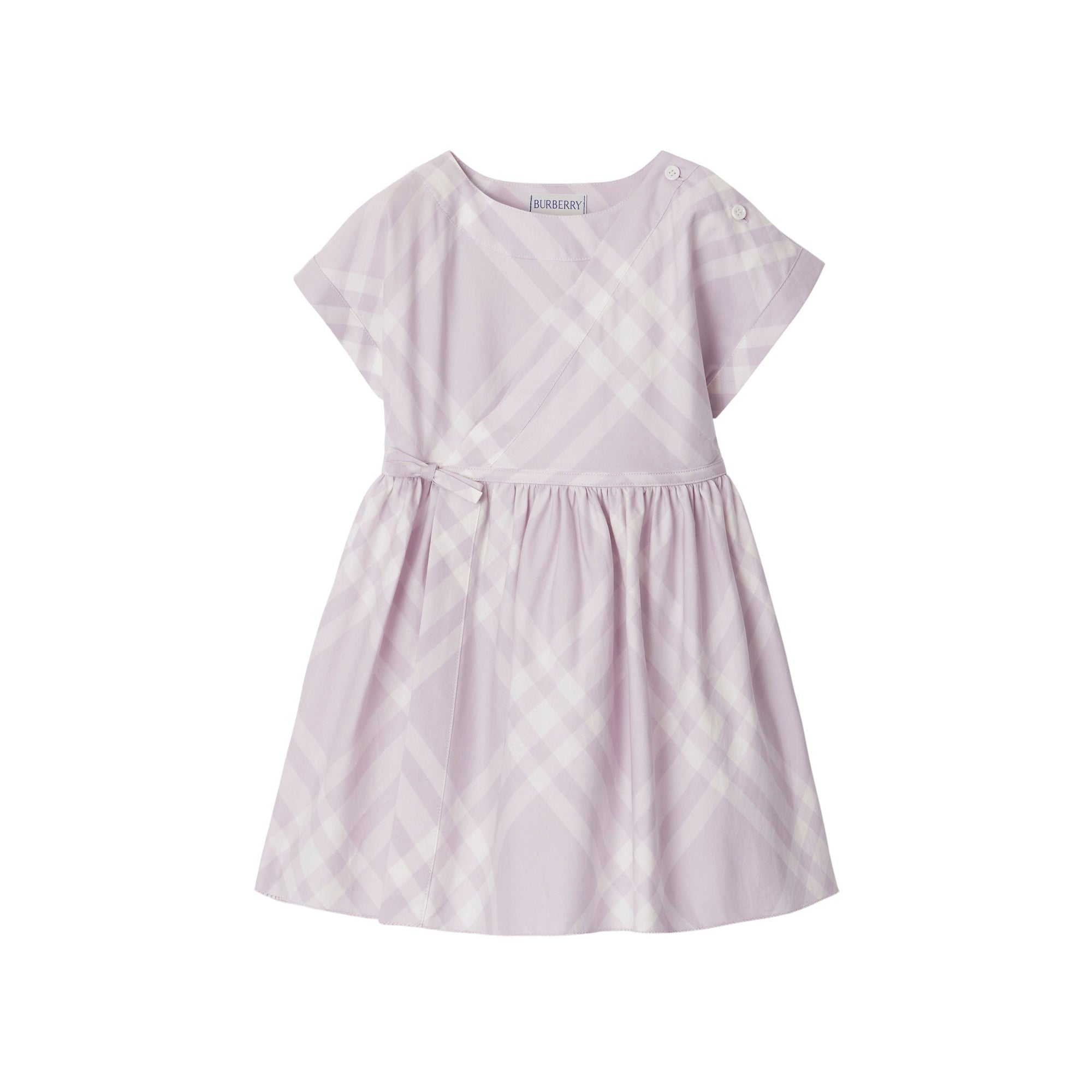 Robe en coton à motif check - Pastel Lilac Check