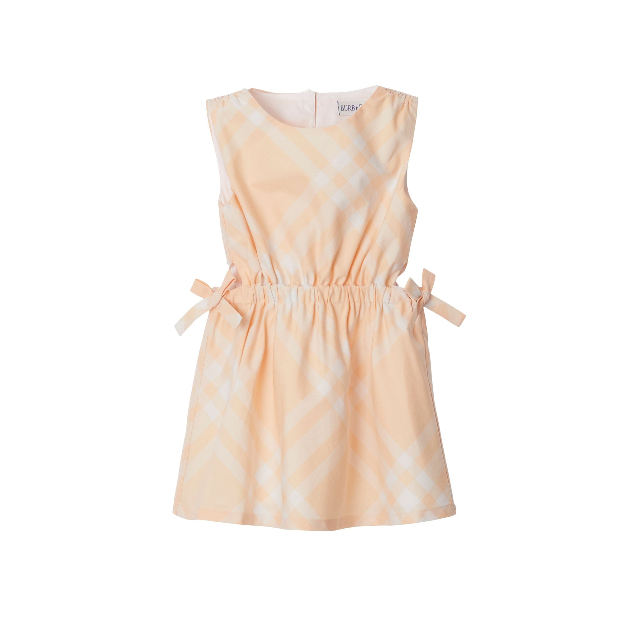 Robe en coton à motif check - Pastel Peach Check