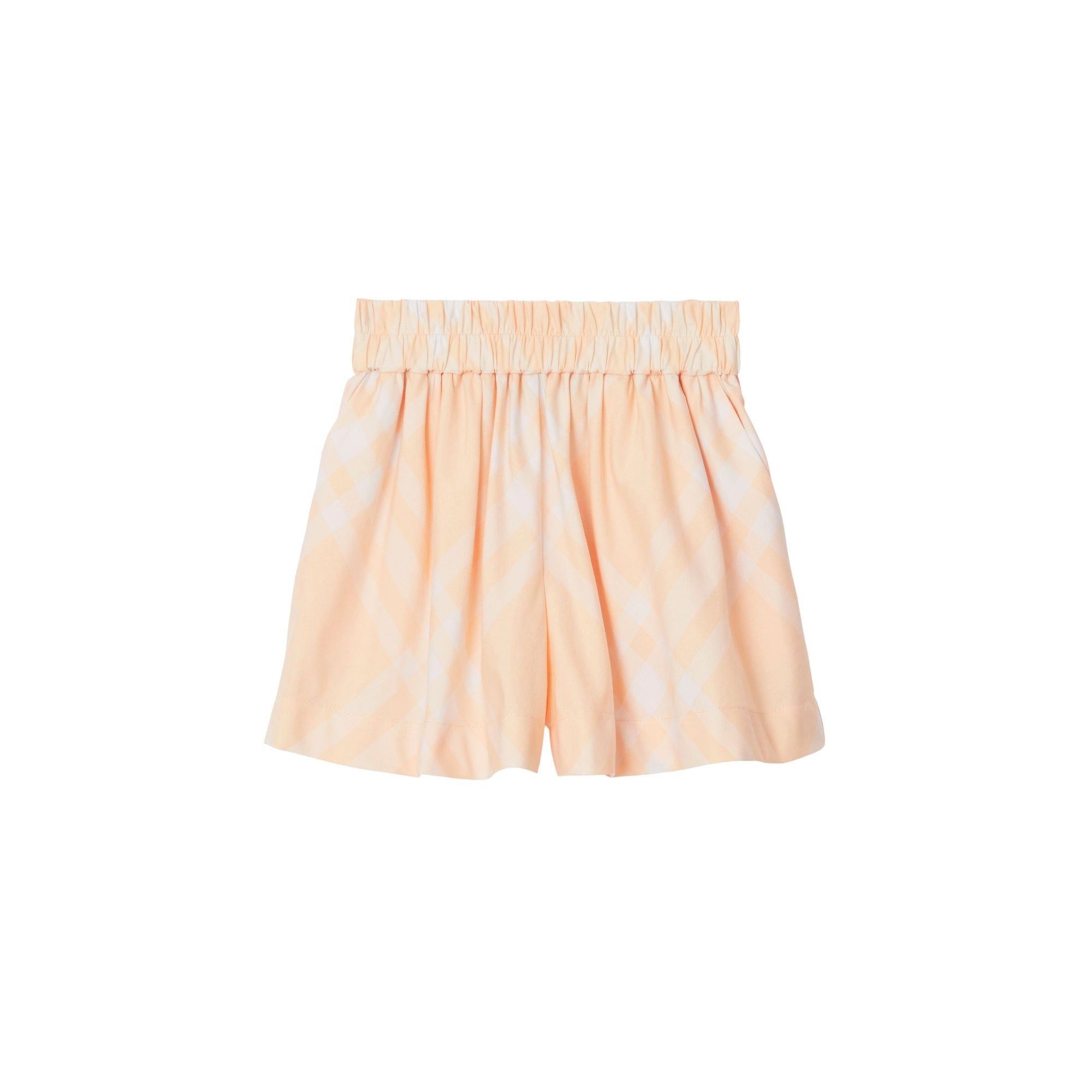Short en coton à motif check - Pastel Peach Check