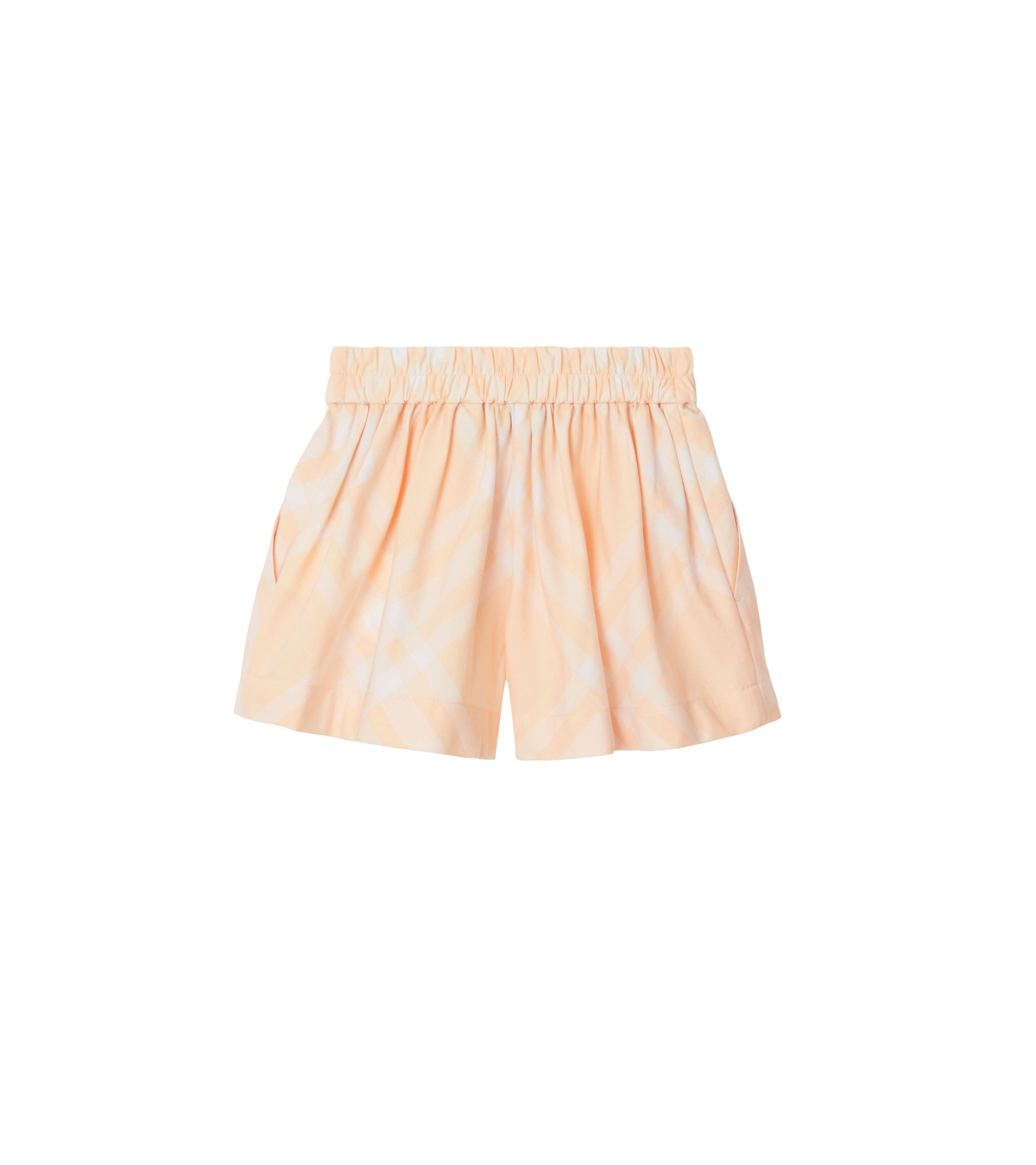 Short en coton à motif check - Pastel Peach Check