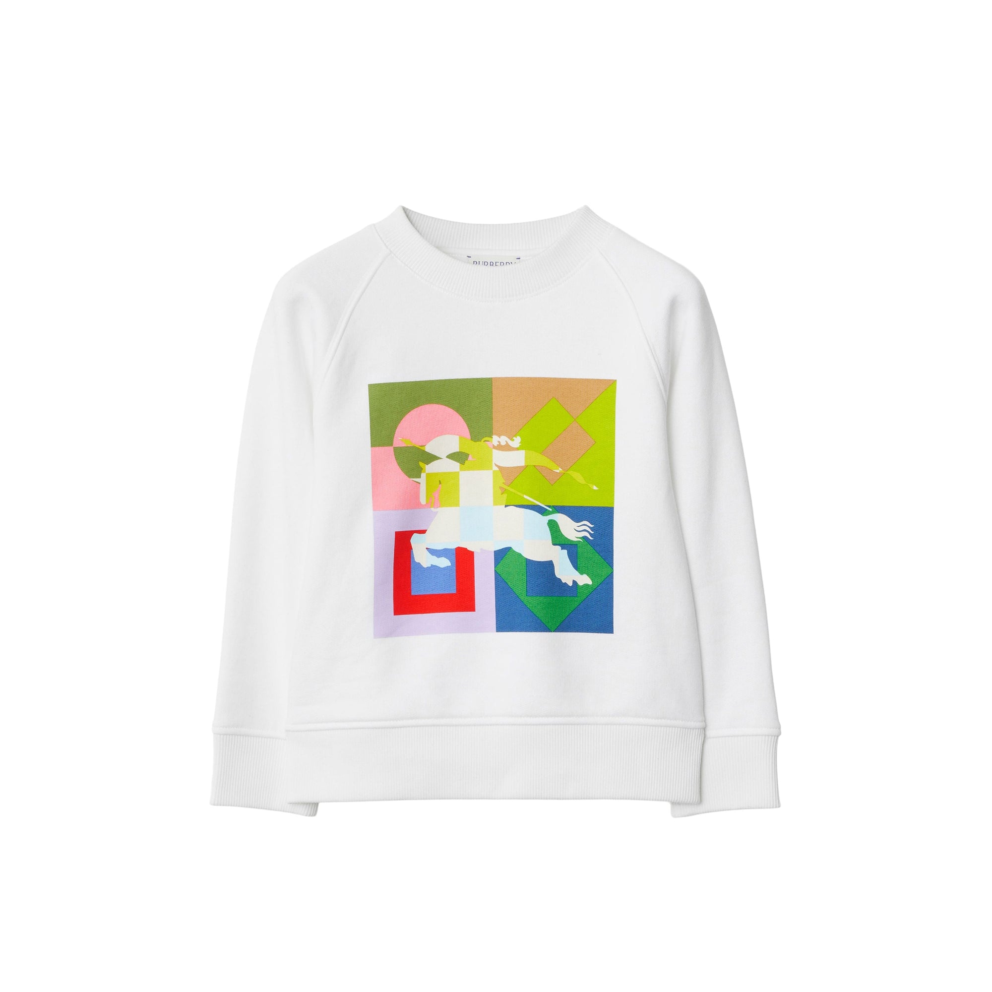 Sweat en coton à motif cavalier - White