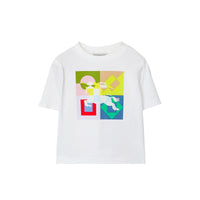 T-shirt en coton à motif cavalier - White