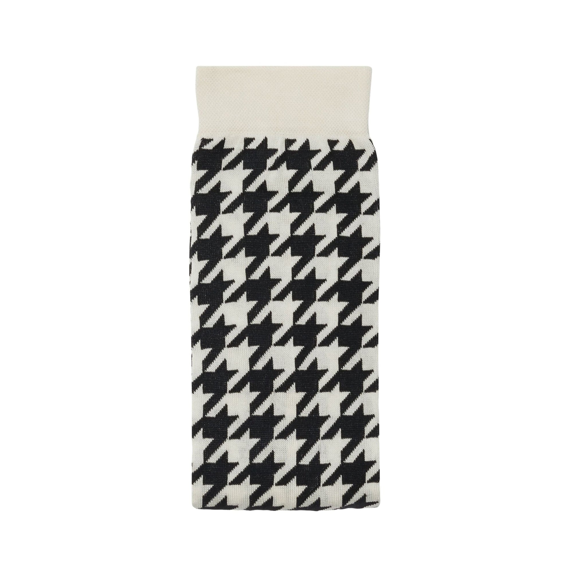 Collants en coton mélangé pied-de-poule - Calico & Black