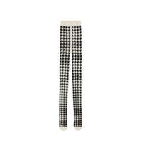 Collants en coton mélangé pied-de-poule - Calico & Black