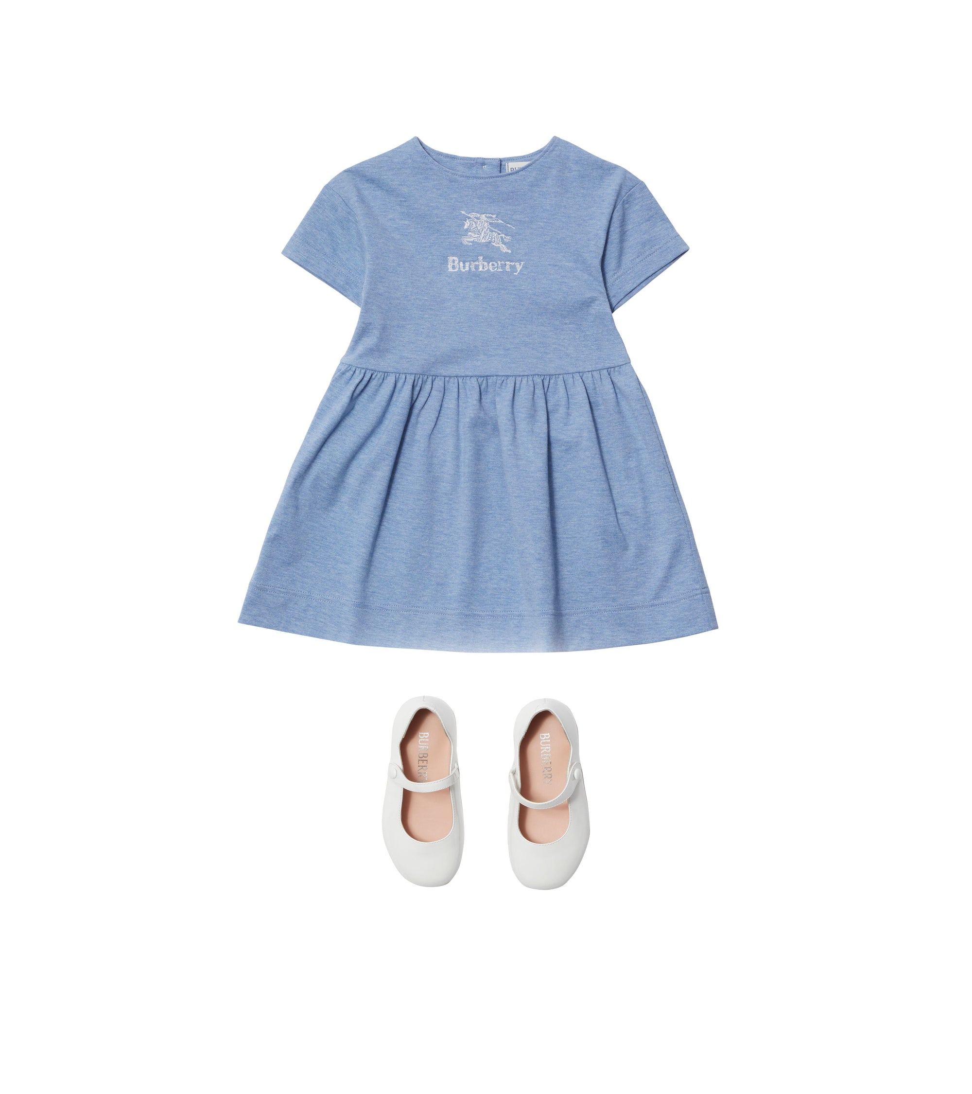 Robe à taille froncée - Light Blue Melange