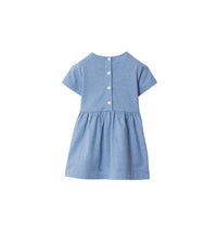 Robe à taille froncée - Light Blue Melange