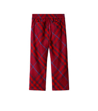 Pantalon de survêtement à motif check en laine - Crimson Check