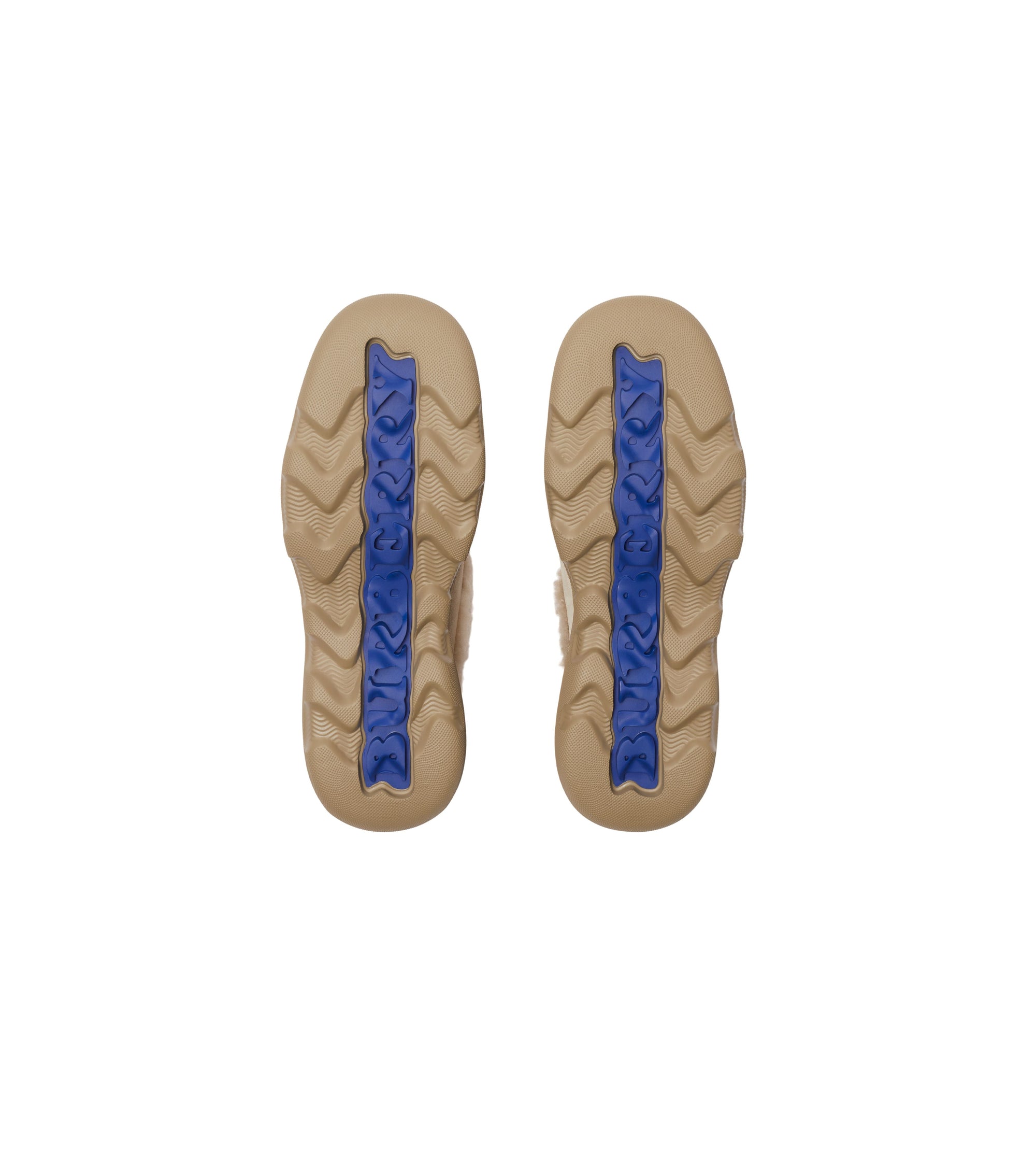 Mules Stony en cuir velours et shearling - Clay