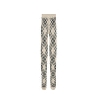 Collants en laine mélangée à motif check - Flax & Ivy