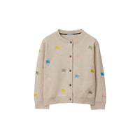 Cardigan en coton et cachemire à motif cavalier - Wheat