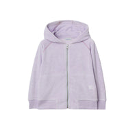 Sweat à capuche zippé mélangé - Muted Lilac
